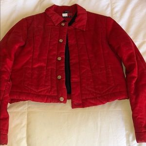 Red crop jacket